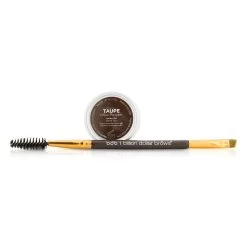 Billion Dollar Brows 60 Seconds To Beautiful Brows Kit (1x Brow Powder, 1x Dual Ended Brow Brush) - Taupe 2pcs -Cosmetics Store 20882331914 2