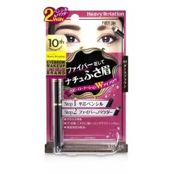 KISS ME Heavy Rotation Fit Fiber In Double Eyebrow Pencil - # 01 Natural Brown 0.39g/0.014oz -Cosmetics Store 23800877202 1