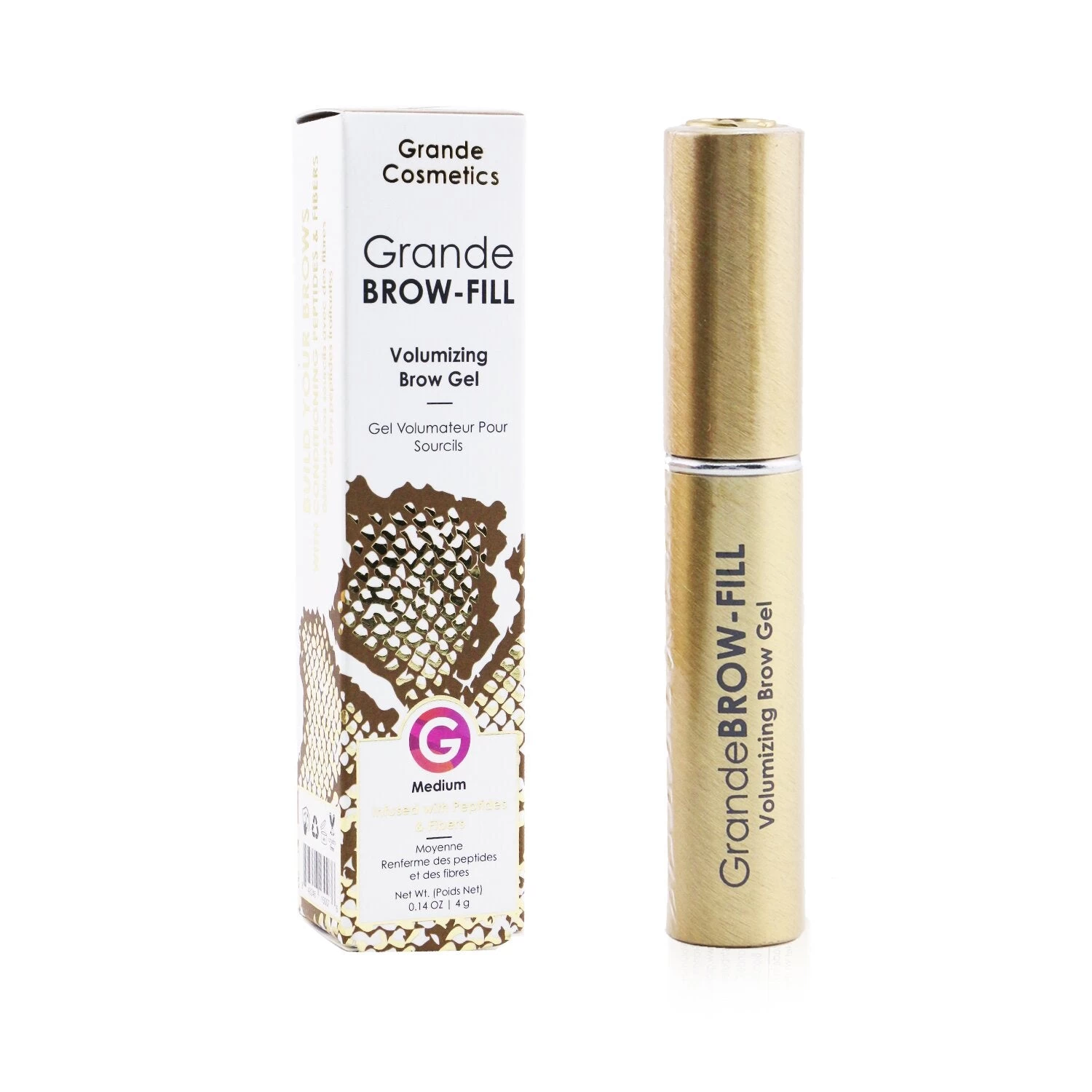 Grande Cosmetics (GrandeLash) GrandeBrow Fill Volumizing Brow Gel - # Medium 4g/0.14oz 2 Grande Cosmetics (GrandeLash) GrandeBrow Fill Volumizing Brow Gel - # Medium 4g/0.14oz - Image 2